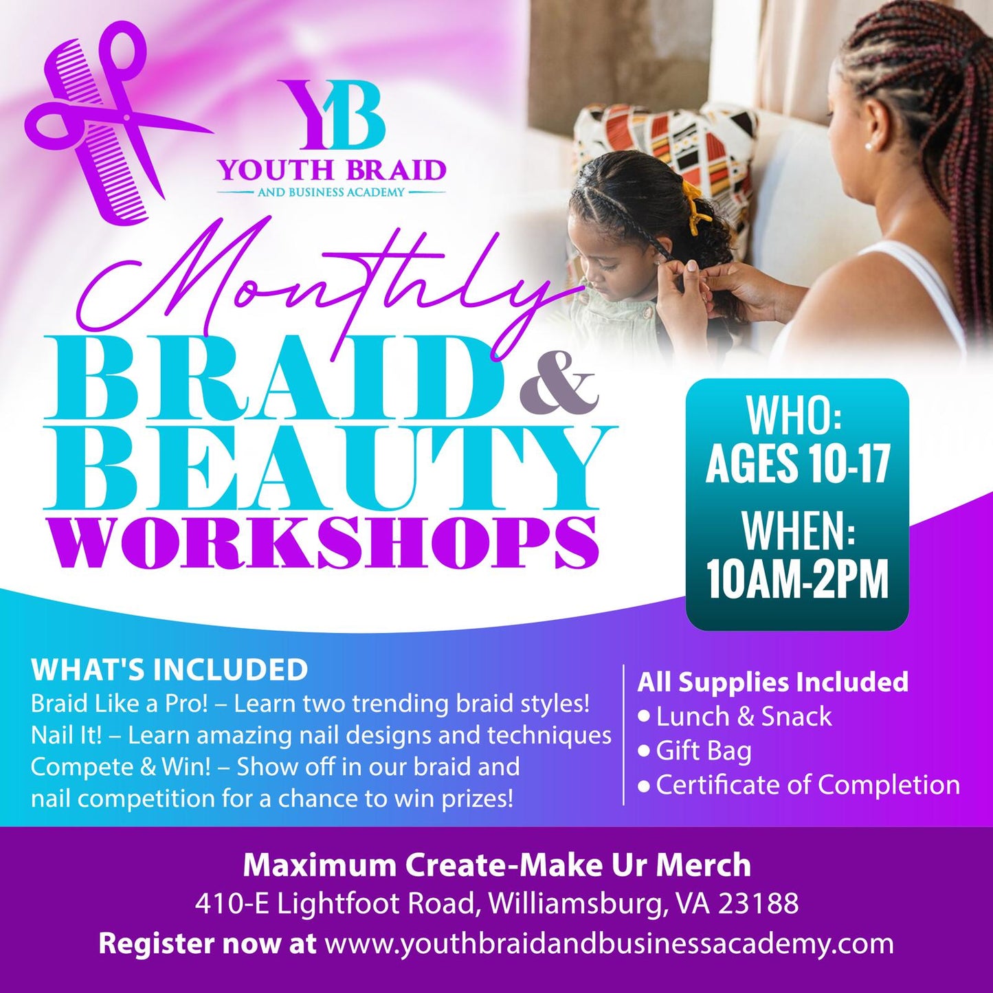 December Braid and Beauty Workshop